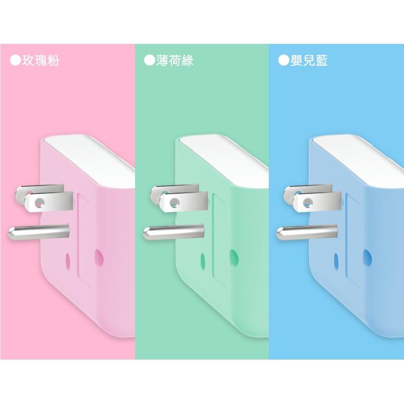 大信百貨》PU-1222 iPlus+ 節能壁插 北歐風插頭 2切2座 電源插頭 插座轉接頭 安全開關插頭 2色-細節圖3