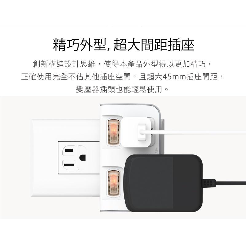 大信百貨》PU-1222 iPlus+ 節能壁插 北歐風插頭 2切2座 電源插頭 插座轉接頭 安全開關插頭 2色-細節圖4