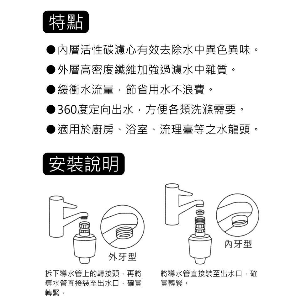 大信百貨》透明高密度活性碳淨水 濾心 濾水器  活性碳淨水頭 水龍頭淨水器 水質濾水器 水龍頭過濾器，淨水器-細節圖7