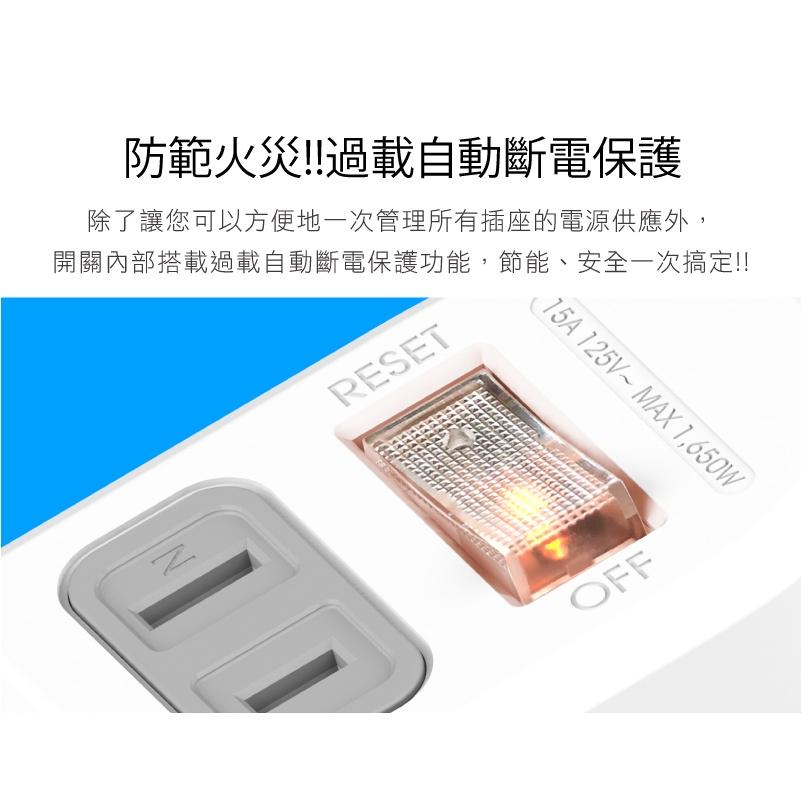 大信百貨》iPlus+ 3尺 9尺 1切4座2P 延長線 平貼式插頭 安全延長線 台灣製造 過載斷電 PU-2122-細節圖3