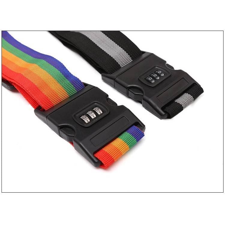 《大信百貨》有密碼行李繩 無密碼行李繩 行李繩  可調式行李綁帶 行李打包帶 旅行箱束帶 行李繩 密碼鎖 行李箱束帶-細節圖3