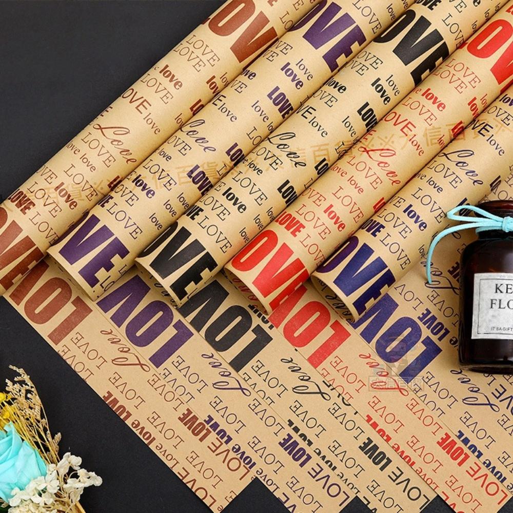 大信百貨》雙面復古英文字牛皮紙 包裝紙 韓素紙 柔光紙 韓國包裝紙 韓式 鮮花 花束 包裝 材料 乾燥花 不凋花-細節圖5