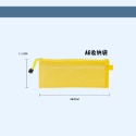 大信百貨》彩色透明網格收納袋 防水資料袋 公文袋 文件收納袋 辦公文具收納袋 票據袋 證件袋 護照包 文件袋，文件袋-規格圖9