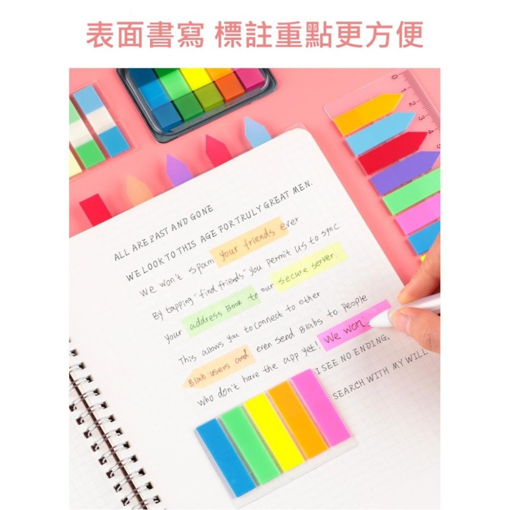 大信百貨》小尺款 彩色標籤貼 便利貼 彩色便利貼 標籤貼 籤條 標示籤 便貼索引標註留言便利貼，小尺標籤貼-細節圖4