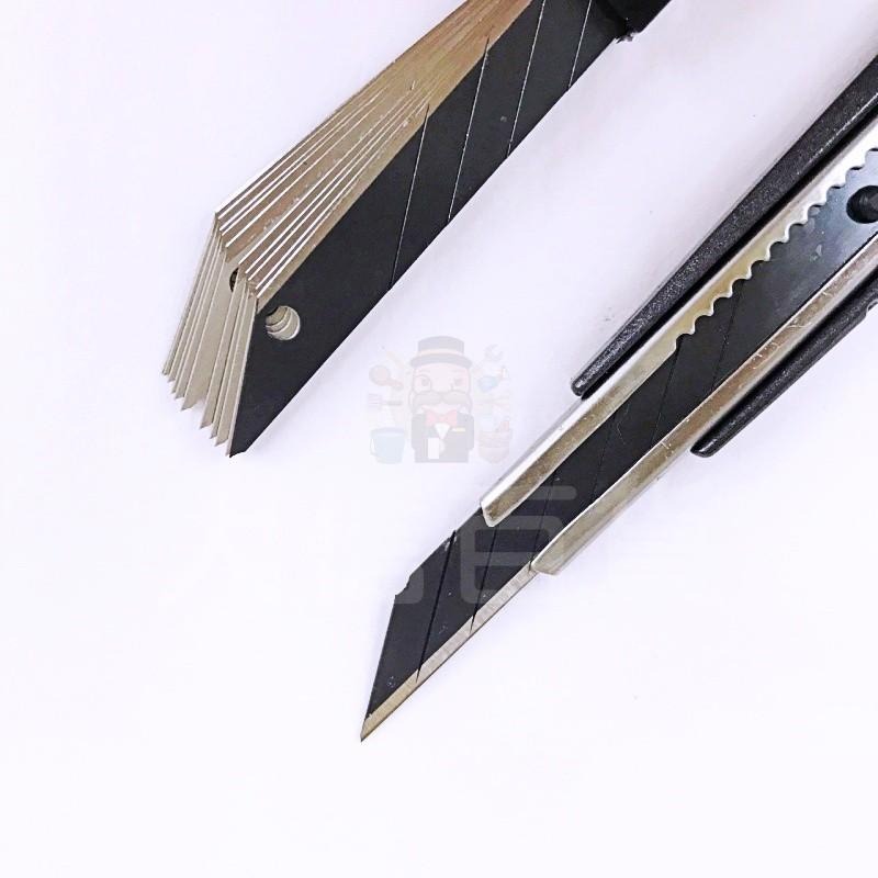 大信百貨》YB956 30度 黑刃合金美工刀 職人用工藝刀 高碳鋼 美工刀 裁紙刀 事務小刀 辦公文具，黑美工刀-細節圖5