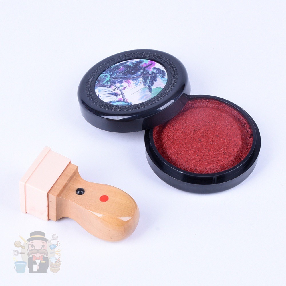 大信百貨》雙錢 招財進寶印泥 艾絨印泥 金箔招財進寶印泥 攜帶式印泥 皇龍印泥，印泥-細節圖9