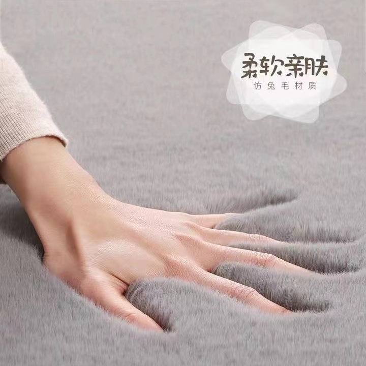厚實柔軟💕仿兔毛地墊 衛生間門口地墊 進門防滑浴室腳墊 茸絨加厚吸水地墊 浴室吸水地墊 脚踏墊 加厚吸水地墊-細節圖5
