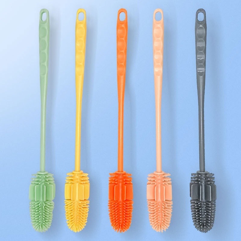矽膠長柄杯刷 軟式矽膠奶瓶刷 清潔刷 杯刷 洗杯刷 洗杯器 矽膠杯刷 瓶子刷 海綿杯刷杯子刷 大信百貨-規格圖8