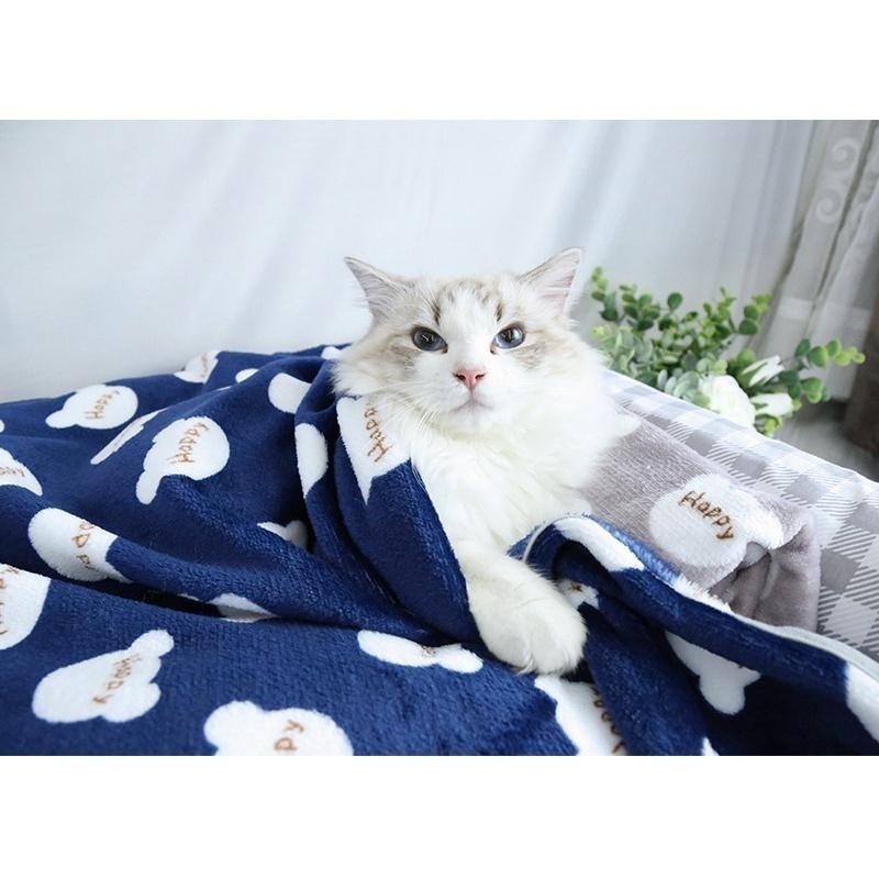 👉艾希特之心👈大尺寸寵物毛毯 寵物被子 法蘭絨毯  寵物窩 睡毯 寵物睡窩 寵物珊瑚絨毯 冬季必備 寵物毯 珊瑚絨毯-細節圖7