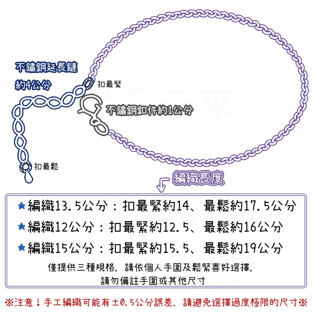 四層款 蠟線手環│內有多色 手工編織 編號14~26│可碰水 不鏽鋼 手繩 衝浪 幸運繩【出走未來×創手創】-細節圖4