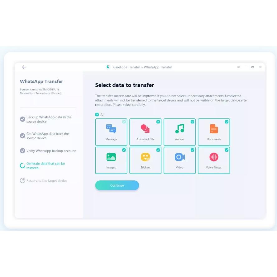 Tenorshare iCareFone Transfer 轉移WhatsApp 資料-細節圖3