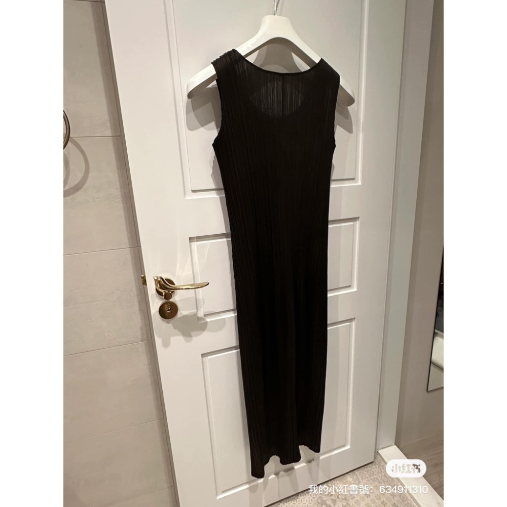 pleats please三宅一生深棕色背心連身裙PP58-JH002-細節圖5