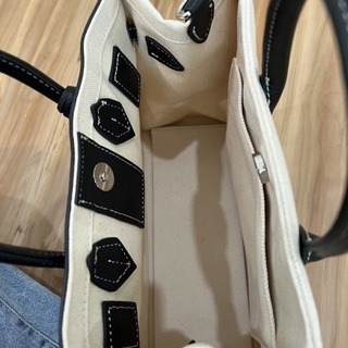 WDF.CO現貨│獨家訂製款│愛馬仕風 │兩色真皮帆布大包｜單肩包｜斜背包｜硬挺｜手提包｜送絲巾｜柏金包｜牛皮｜簡約-細節圖10