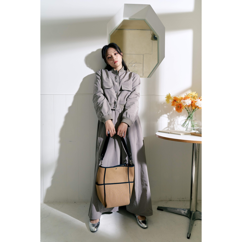 WDF.CO現貨│2024日式厚磅帆布單肩包│美拉德風│單肩背包│手提包│小眾設計│容量大│托特包│-細節圖2