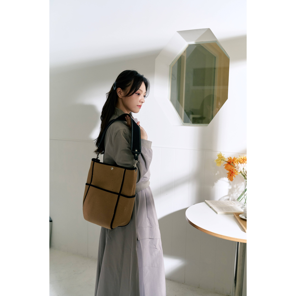 WDF.CO現貨│2024日式厚磅帆布單肩包│美拉德風│單肩背包│手提包│小眾設計│容量大│托特包│-細節圖5