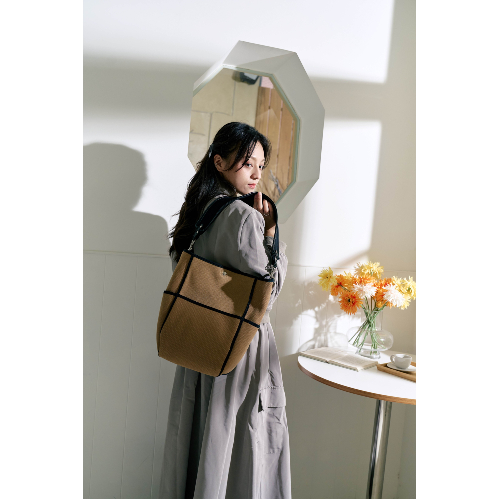 WDF.CO現貨│2024日式厚磅帆布單肩包│美拉德風│單肩背包│手提包│小眾設計│容量大│托特包│-細節圖6