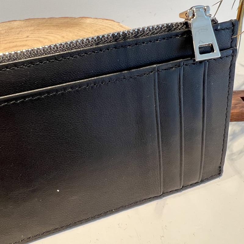 WDF.CO現貨｜2024韓國2色牛皮拉鍊卡夾｜黑棕｜鈔票夾｜零錢包｜多口袋卡槽｜卡片包｜易攜帶｜隨身卡包｜信用卡夾-細節圖3