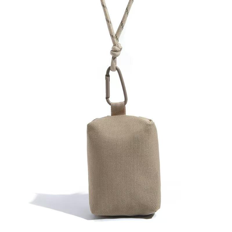 WDF.CO現貨｜2025韓國東大門新款GOLD鑰匙包掛脖子包│卡灰2色隨身小包│可調整│收納包｜有拉鍊｜耳機包｜輕量-細節圖7