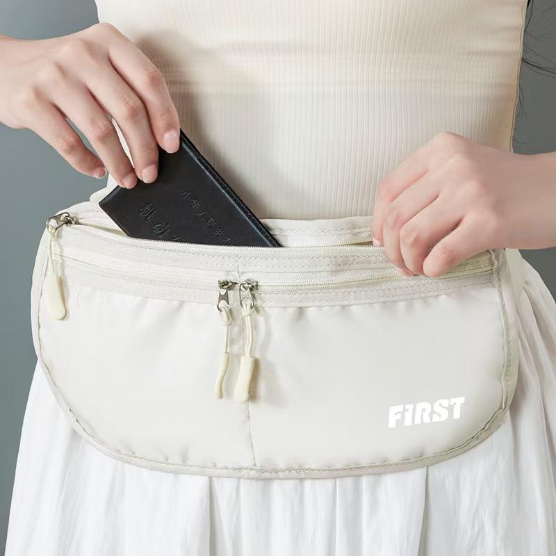 WDF.CO現貨｜2025韓國新款隱形貼身腰包│3種背法│黑灰米3色外出防盜包│多功能收納包│有拉鍊│隔層多口袋│容量大-細節圖2