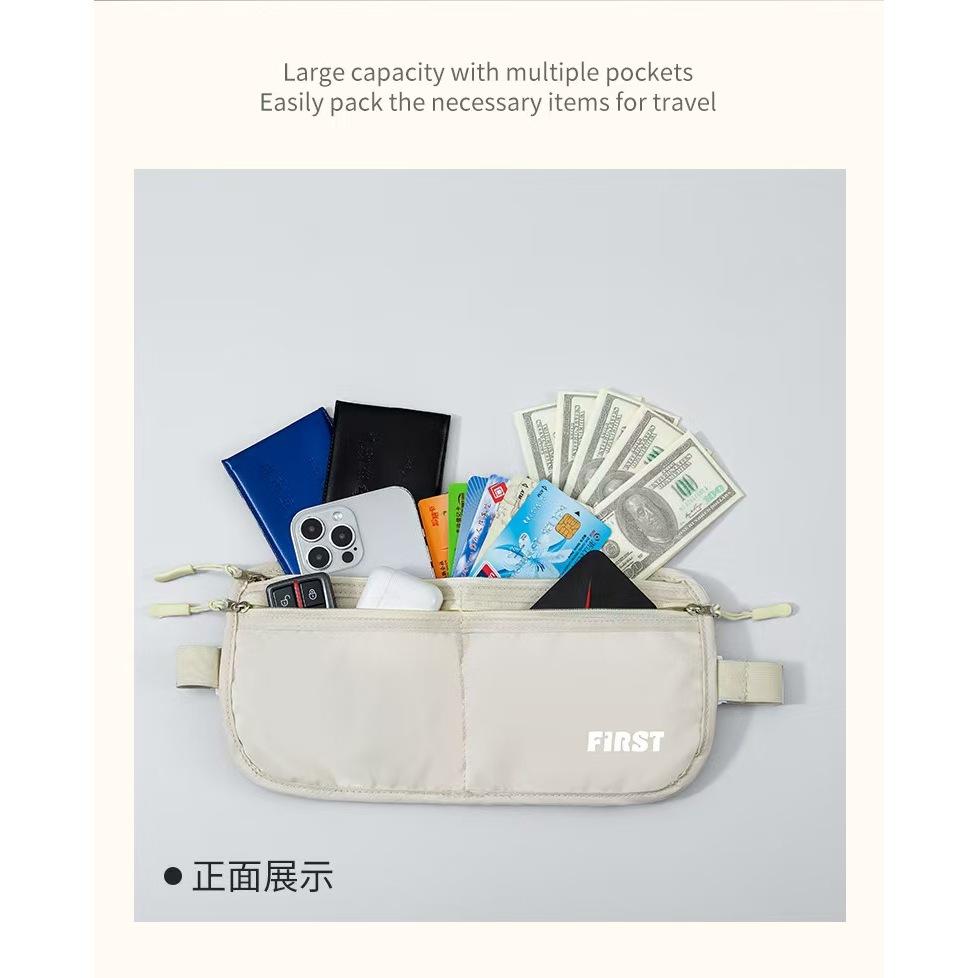 WDF.CO現貨｜2025韓國新款隱形貼身腰包│3種背法│黑灰米3色外出防盜包│多功能收納包│有拉鍊│隔層多口袋│容量大-細節圖9