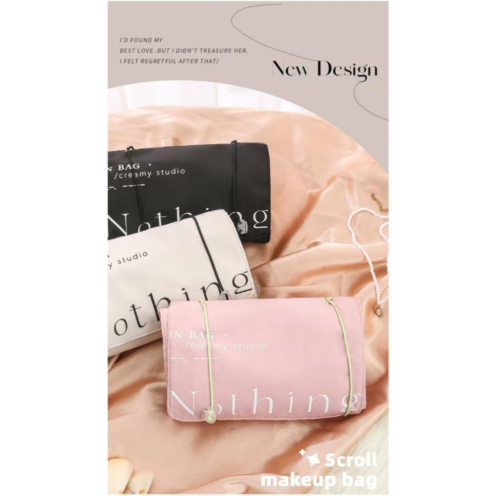 WDF.CO現貨│2025韓國新款乾濕分離洗漱化妝包│黑白藍粉4色旅行收納包 │可拆化妝品包｜大容量｜露營用｜外出包-細節圖6