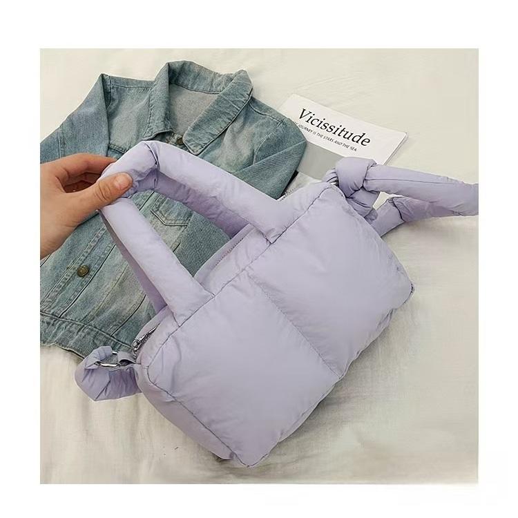 WDF.CO現貨│2025新款MINI韓國小吐司托特包│6色防潑水小方塊包│單肩斜背空氣包 │有拉鍊｜通勤包｜雲朵包-細節圖6