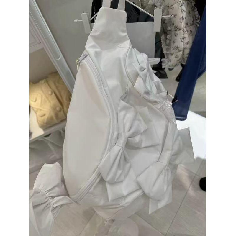 WDF.CO現貨│2025日式新款蝴蝶蝶胸包│黑白灰3色尼龍後背包 │馬鞍斜背包 │單肩包│隨身包｜容量大｜外出包-細節圖8