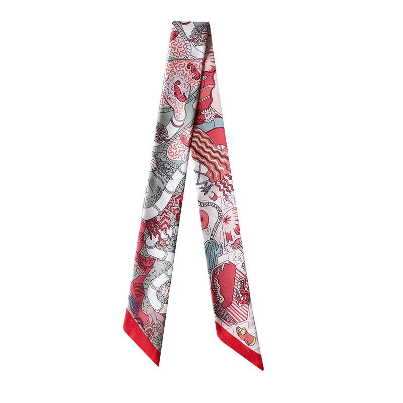 WDF.CO現貨｜2025最新16色小絲巾│5cm*88cm長條絲巾｜綁包包絲巾│領巾配飾│纏包巾｜裝飾造型-細節圖6