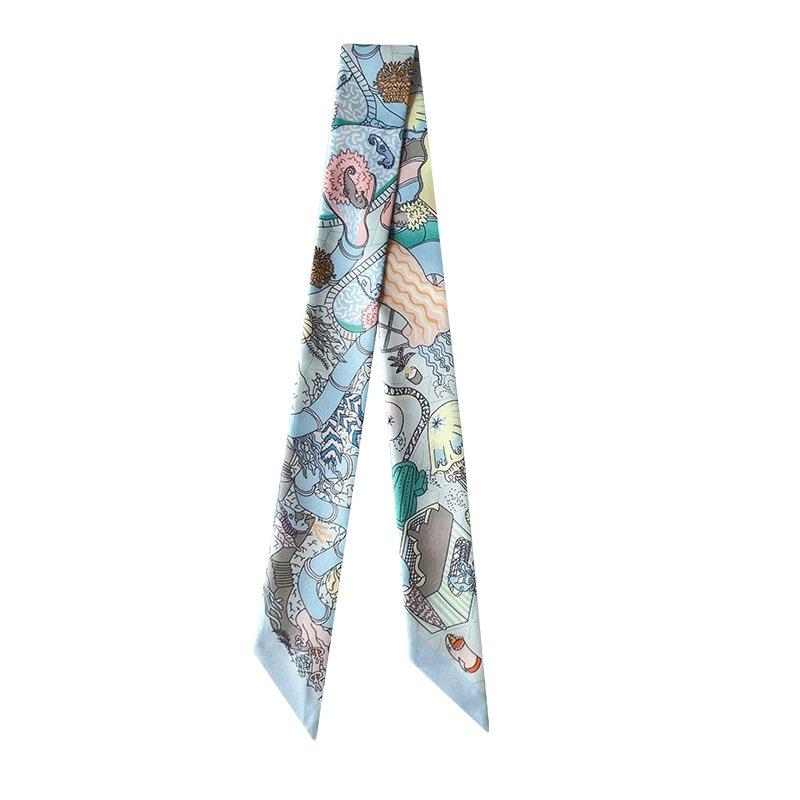 WDF.CO現貨｜2025最新16色小絲巾│5cm*88cm長條絲巾｜綁包包絲巾│領巾配飾│纏包巾｜裝飾造型-細節圖8