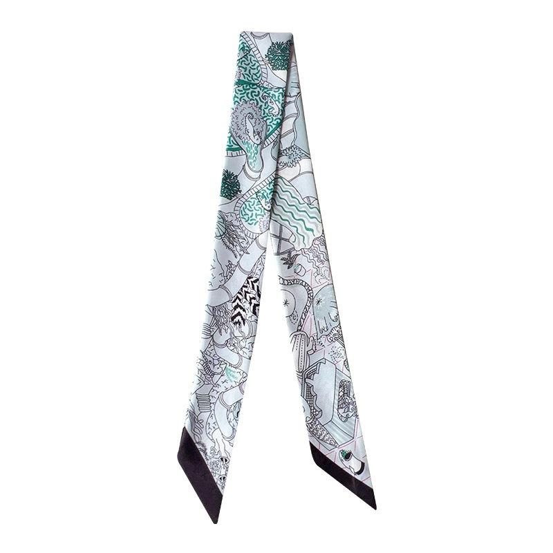 WDF.CO現貨｜2025最新16色小絲巾│5cm*88cm長條絲巾｜綁包包絲巾│領巾配飾│纏包巾｜裝飾造型-細節圖9