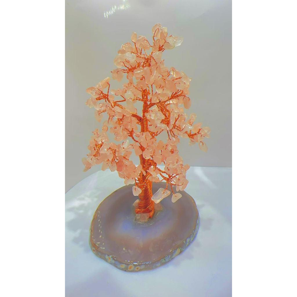 WDF.CO現貨│2025新款│11*17CM瑪瑙片水晶樹│紫水晶粉晶黃水晶│紅瑪瑙│碧璽│綠東菱│海藍寶│天然水晶擺件-細節圖4