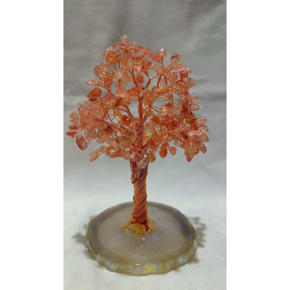 WDF.CO現貨│2025新款│11*17CM瑪瑙片水晶樹│紫水晶粉晶黃水晶│紅瑪瑙│碧璽│綠東菱│海藍寶│天然水晶擺件-細節圖9