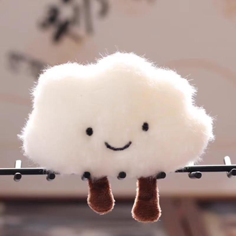 WDF.CO現貨｜2025韓國新款│可愛雲朵掛件10*11CM│5色軟糯微笑雲朵吊飾│包包吊飾｜鑰匙圈配飾｜可愛小物｜-細節圖4