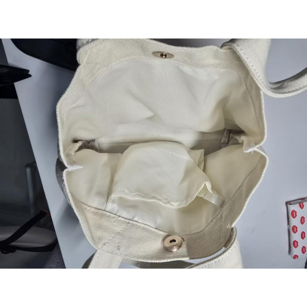 WDF.CO現貨│2025日式吐司刺繡購物袋│重磅帆布便當包 │有底版│手提托特包│買菜包│小方包｜容量大｜外出包-細節圖4