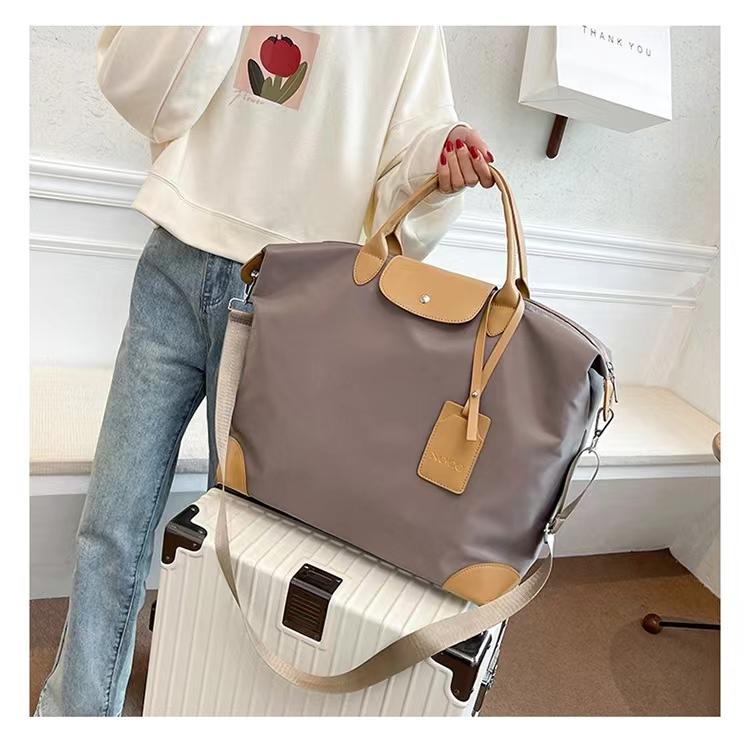 WDF.CO現貨│2024日常6色托特大包│ 單肩包│黑綠灰粉卡其｜大容量｜旅行包｜牛津布包｜斜背包｜防潑水｜旅行外出包-細節圖7