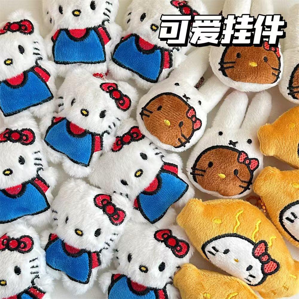 WDF.CO現貨｜2024新可愛小豬掛飾│鯛魚燒小貓│大耳兔小貓│蝴蝶結小貓│毛絨公仔掛件│鑰匙圈扣│背包掛件│包包吊飾-細節圖9