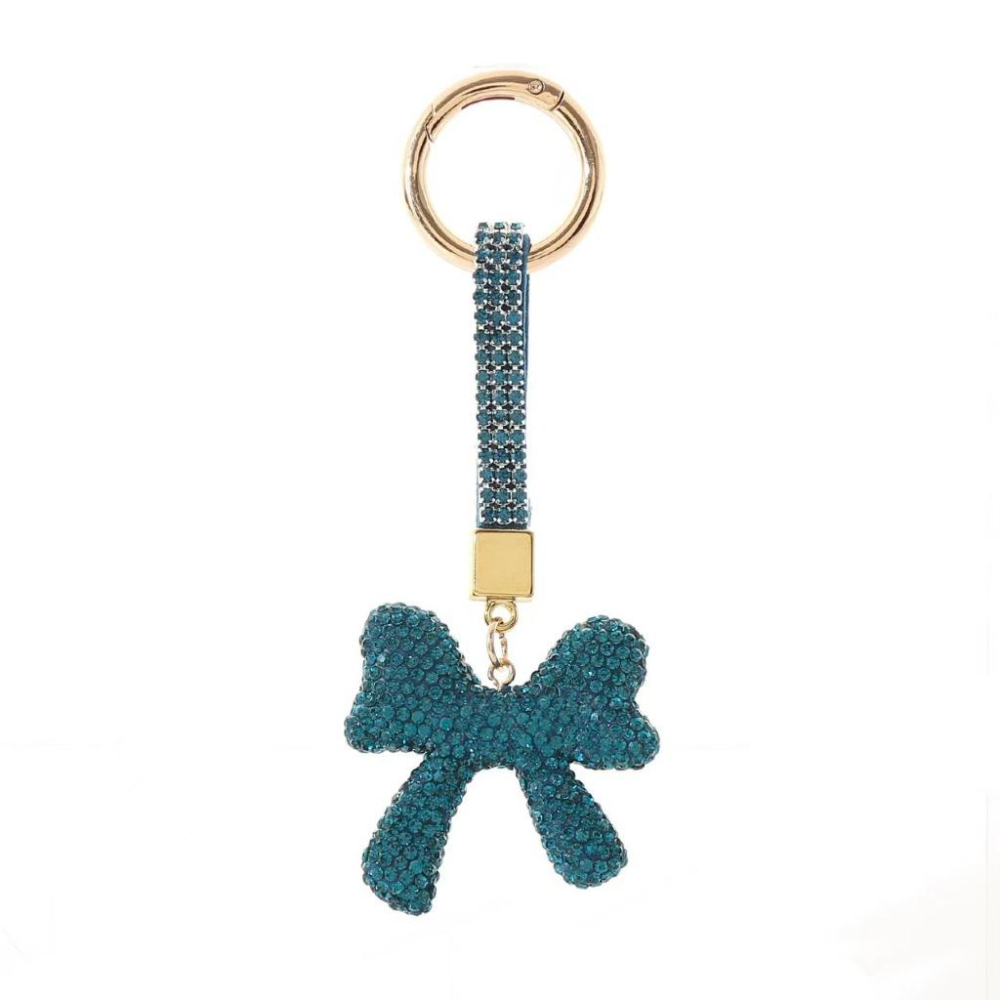 WDF.CO現貨｜2025最新韓國雙面水鑽蝴蝶結鑰匙圈│6色汽車鑰匙鑽繩扣│包包吊飾｜鑰匙圈配飾｜ins可愛小物-細節圖6
