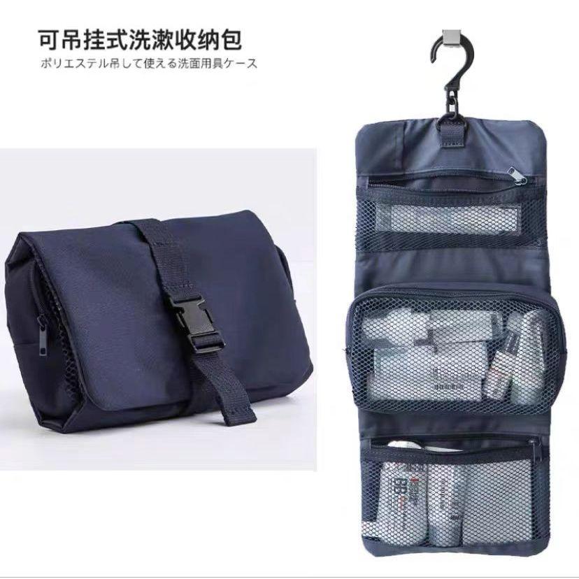 WDF.CO現貨│2024新款日式洗漱收納包│黑銀2色旅行收納包 │化妝品包 │有卡扣掛勾 ｜大容量｜露營用｜外出包-細節圖2