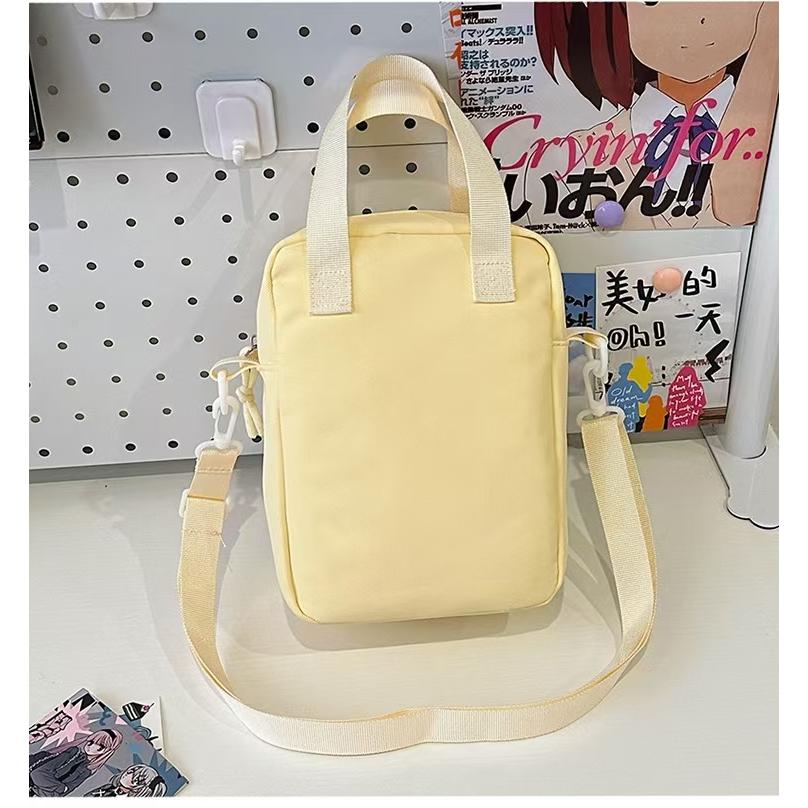 WDF.CO現貨│2024韓國新款透明托特包│4色尼龍手提斜跨包 │附雲朵│附徽章│單肩包｜有拉鍊｜容量大｜外出包-細節圖7