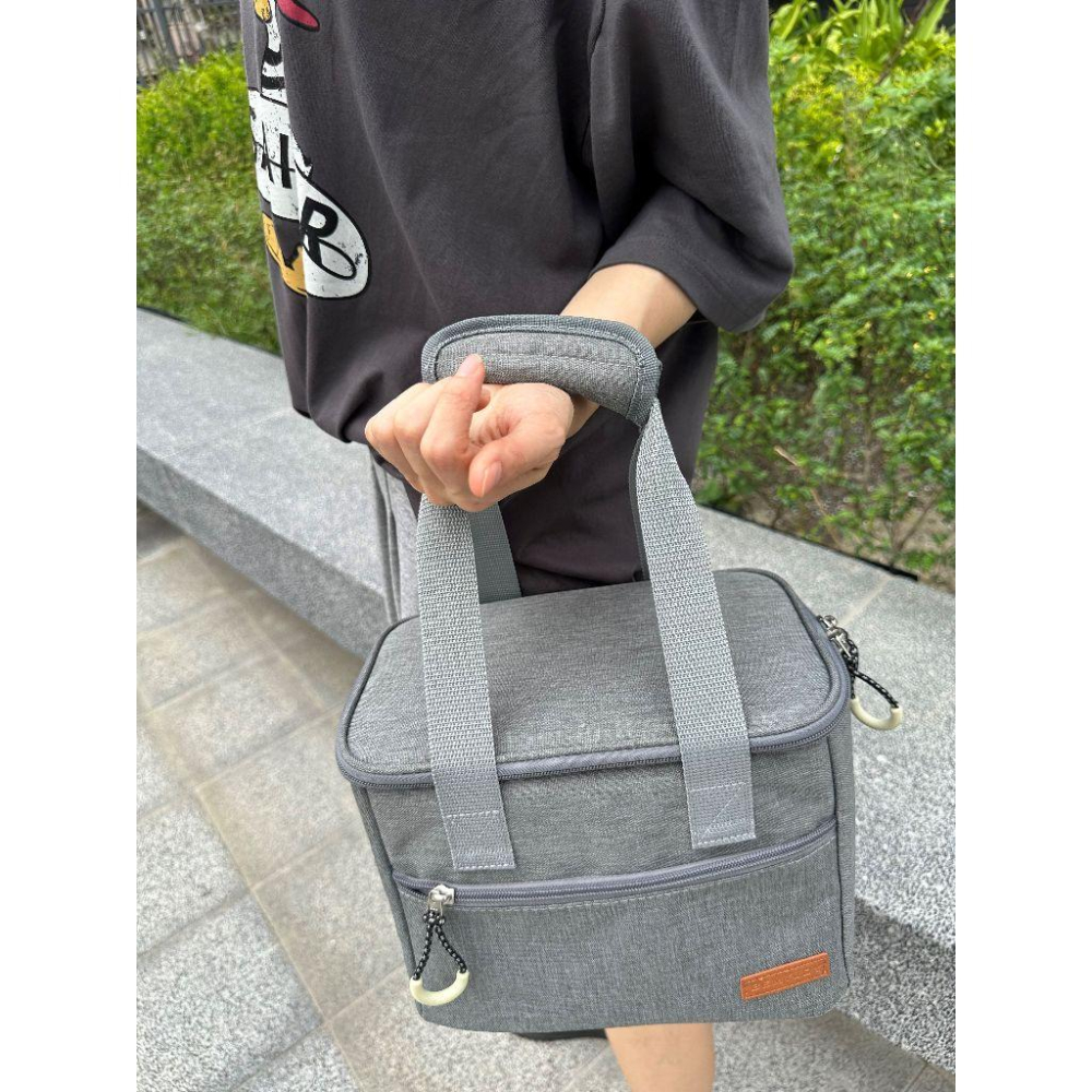 WDF.CO現貨│2024新款保冷保溫旅行袋│灰藍2色 │手提包│有拉鍊 │防潑水｜大容量｜露營野餐保冷｜外出包｜買菜包-細節圖2