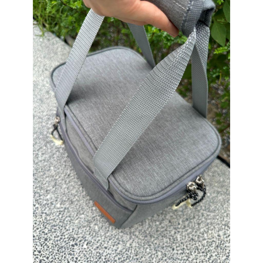 WDF.CO現貨│2024新款保冷保溫旅行袋│灰藍2色 │手提包│有拉鍊 │防潑水｜大容量｜露營野餐保冷｜外出包｜買菜包-細節圖7