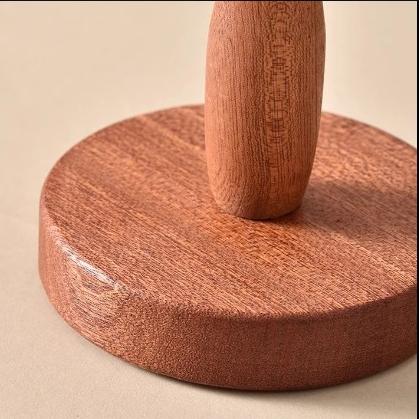 WDF.CO現貨｜2025北歐風胡桃木聖誕樹隔熱墊｜原木3片組含底座｜居家生活木質隔熱墊｜胡桃色杯墊｜柚木色餐桌墊｜-細節圖9