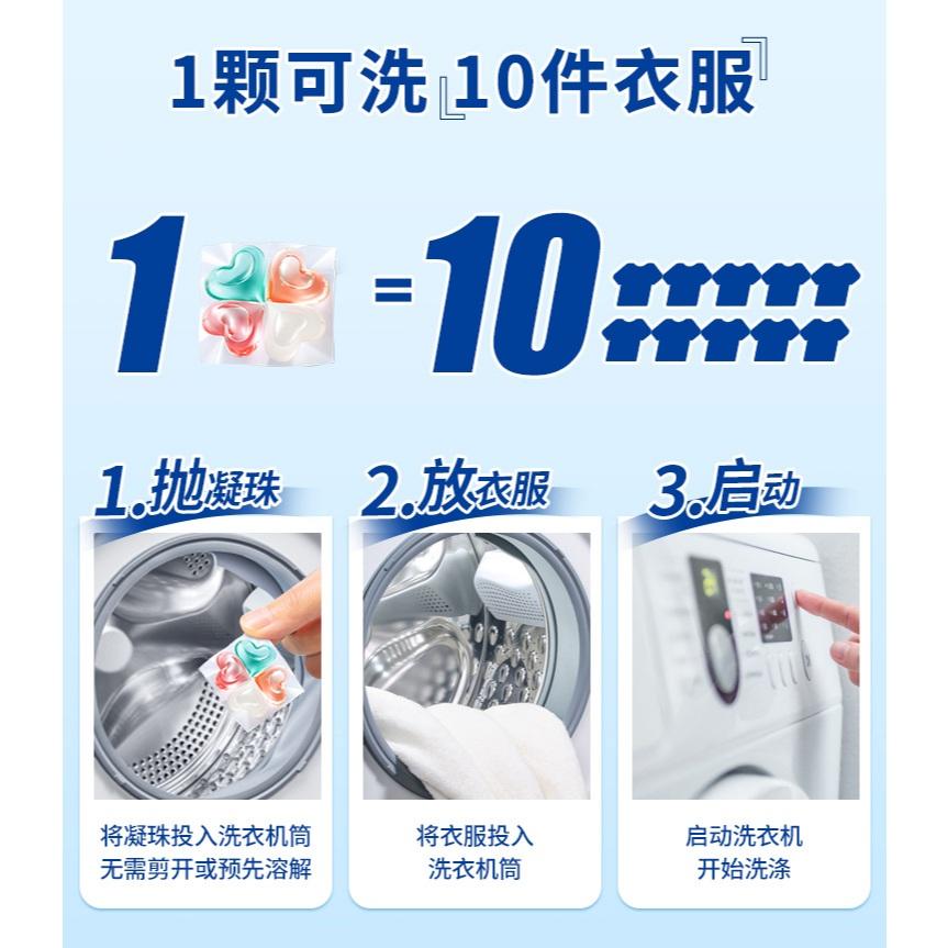 WDF.CO現貨│英倫品質 蔬果園│2024四葉草4合一香氛洗衣球│52入│8倍濃縮強效│除菌除塵螨│獨立包裝│衣物柔軟-細節圖4