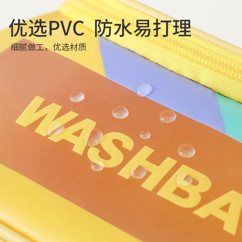 WDF.CO現貨｜2024大容量防水PVC化妝包 │白紅黃藍4色│手提包│沙灘包｜旅行外出袋｜容量大｜收納袋｜輕量包｜-細節圖9