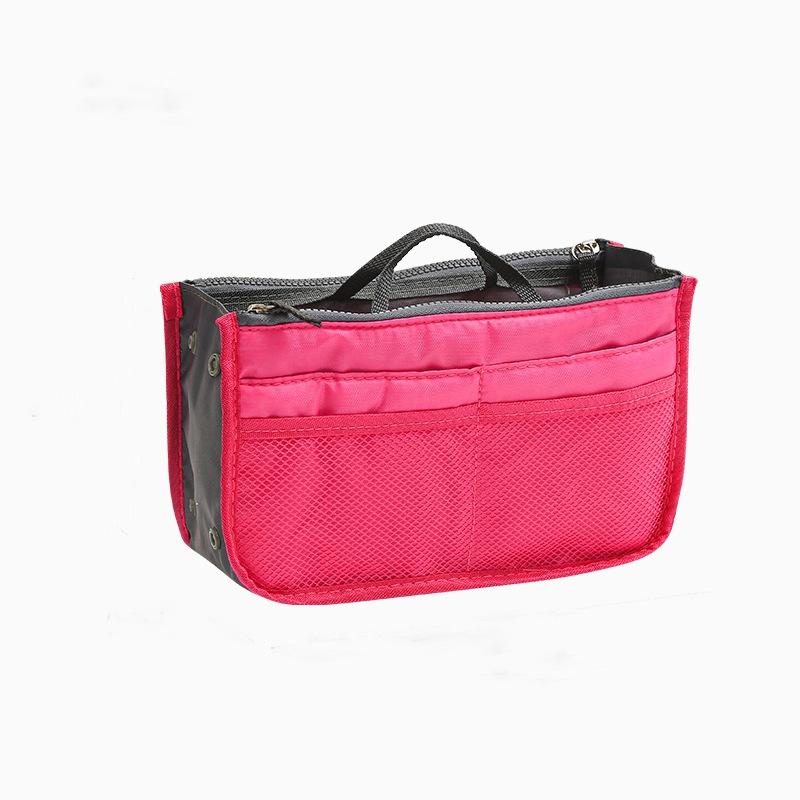 WDF.CO現貨│2024韓國新款10色包中包│黑灰藍紅咖紫梅│易收納│手提收納包│外出包│化妝包│雙拉鍊│容量大-細節圖3