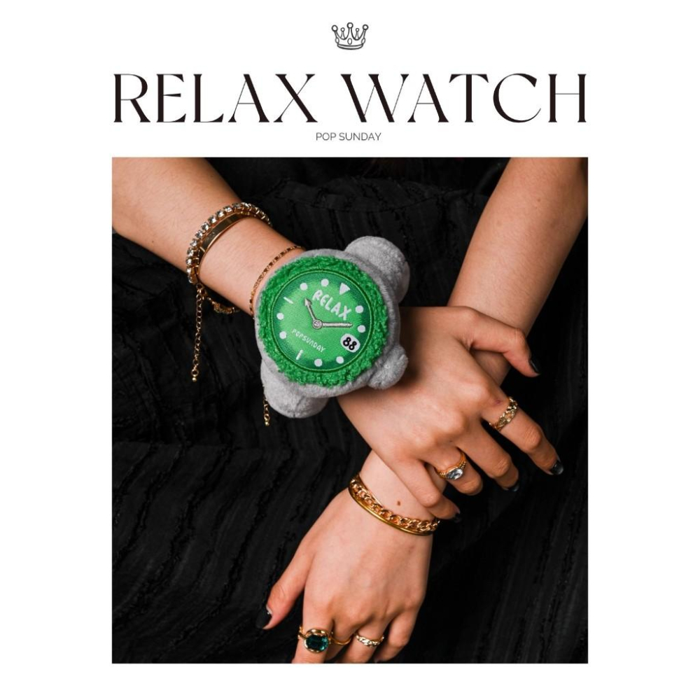 WDF.CO 現貨｜2025新款POP SUNDAY RELAX毛絨手錶盲盒 惡搞勞力士 全新未拆 贈送貼紙 聖誕禮物-細節圖5