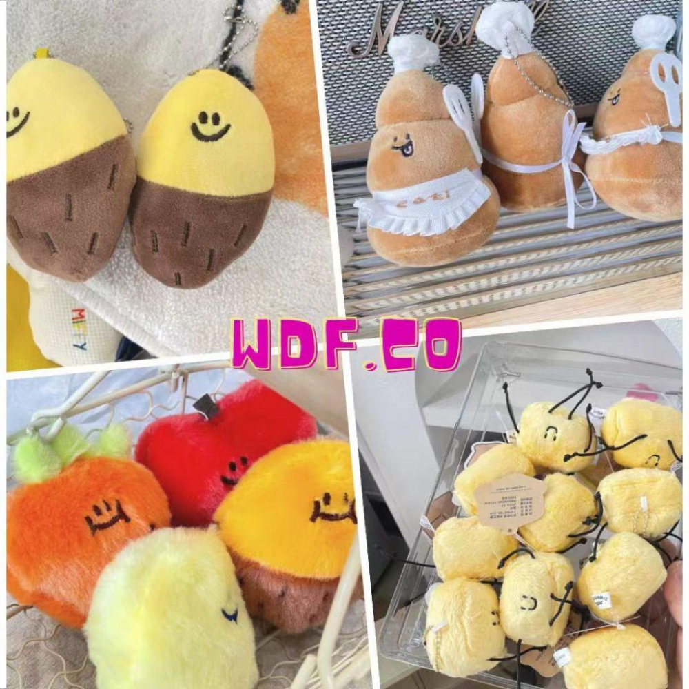 WDF.CO現貨│2024韓國吊飾│多巴胺小熊│土豆君│歪嘴廚師│黃油仔│紅薯仔│蘋果│檸檬│草莓│芒果│掛件│擺飾小物-細節圖3