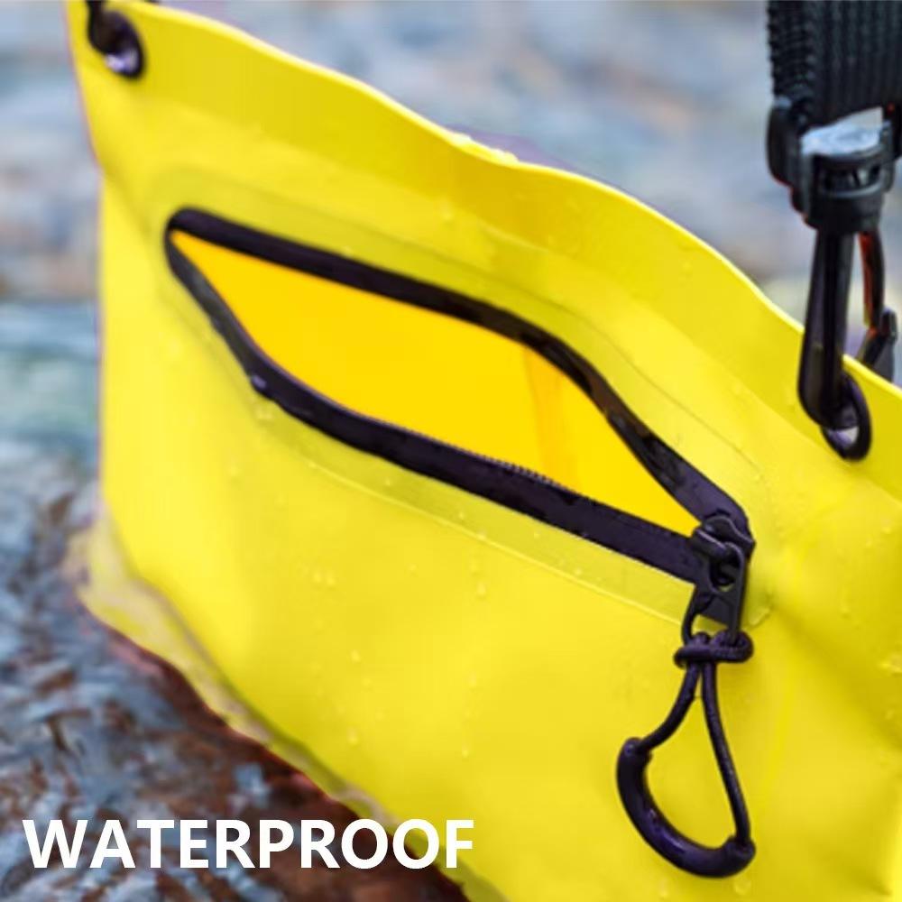 WDF.CO現貨｜2025歐美新款PVC防水密封小方包│黑白橘黃紅5色斜背小包│溪降漂流包│外出包│收納包│容量大-細節圖4