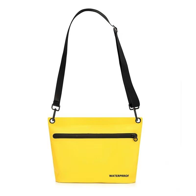 WDF.CO現貨｜2025歐美新款PVC防水密封小方包│黑白橘黃紅5色斜背小包│溪降漂流包│外出包│收納包│容量大-細節圖8