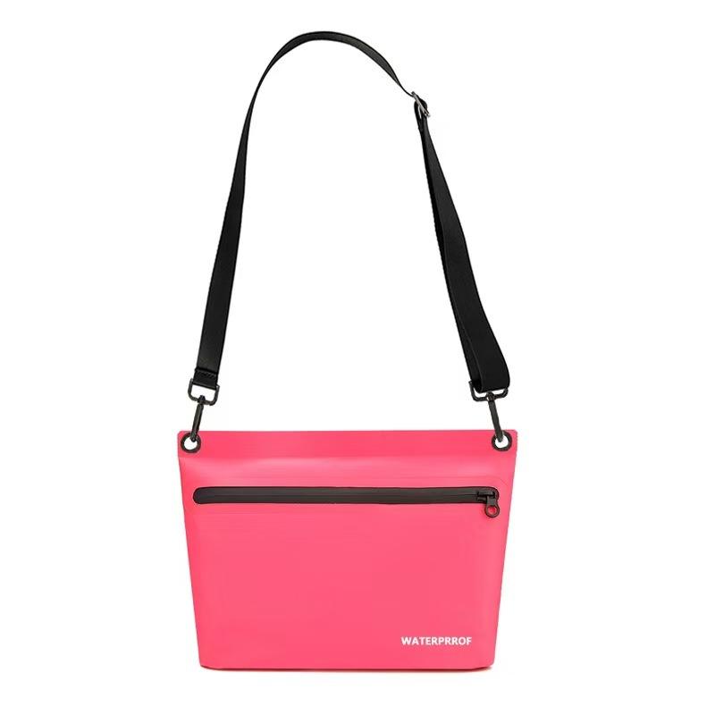 WDF.CO現貨｜2025歐美新款PVC防水密封小方包│黑白橘黃紅5色斜背小包│溪降漂流包│外出包│收納包│容量大-細節圖9